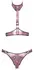 Bad Kitty Harness Set L/XL Metallic Rose - Adjustable Chest & Jock System
