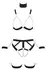 Bad Kitty Adjustable Strap Bikini Set with Choker and Handcuffs S