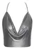 Cottelli Accessories Silver Metal Plate Halterneck Crop Top Adjustable