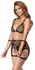 Cottelli Bondage Lingerie Set XL - Net & Matte Look, Adjustable Handcuffs