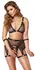 Cottelli Bondage Set M - Matte Net Lingerie with Adjustable Accessories