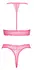 Cottelli Fantasy Lace Bra Set L/XL Neon Pink Soft Stretch Design