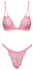 Cottelli Fantasy Lace Lingerie Set Neon Pink L/XL Adjustable Fit