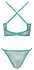 Cottelli Fantasy Lace Bra & Panties Set Mint S/M Adjustable Straps