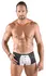 Svenjoyment Waiter-Style Men's Stretch Pants, Black & White, Size S