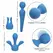 CalExotics Couture Collection Wand Kit Blue - 10-Speed Silicone Massager
