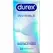 Durex Invisible Extra Thin 12-Pack - Ultra-Fine, Regular Size, Silicone Lubricated