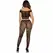 Leg Avenue Off-Shoulder Crop Top & Fishnet Leggings Set Black One Size