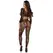 Leg Avenue Chantilly Lace Crop Top & Footless Tights Set, One Size, Black
