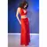 Chilirose CR 4857 Red Sheer Top & Wide-Leg Pants Set Size S