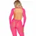 Leg Avenue Pink Open Back Bodystocking One Size - Stretch Mesh Design