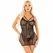 Leg Avenue Mini Dress Heart Lace Black - Elegant Mesh Design, One Size