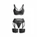 SUBBLIME 955243 Black Lingerie Set with Garter Belt L/XL