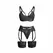 SUBBLIME 955243 Black Lingerie Set with Garter Belt L/XL