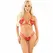 Leg Avenue Heart-Accented Open Cup Bra & Thong Set Red One Size