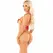 Leg Avenue Heart-Accented Open Cup Bra & Thong Set Red One Size
