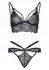 Strappy Bralette and String 2-Piece Lace Set with Rhinestone Detail