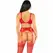 Leg Avenue Red Fishnet Bra, Thong & Stockings Set One Size