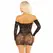 Leg Avenue Mesh Mini Dress Black Off-Shoulder Long Sleeve Elegant Fit