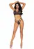 Dreamgirl Strappy Bralette & G-String Set Black Lace Adjustable 2-Piece