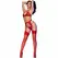 Chilirose CR 4713 Four-Piece Lingerie Set Red Size M - Lace & Elegance