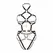 Leg Avenue Kink Heart Ring Vegan Leather Harness Teddy M Black