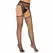 Leg Avenue Industrial Net Stockings with O-Ring Garter Belt, One Size