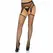Leg Avenue Industrial Net Stockings with O-Ring Garter Belt, One Size