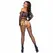 Leg Avenue Black Rhinestone Mesh 4-Piece Lingerie Set One Size