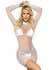 Ultra Net High Neck Mini Dress - Black Mesh, Long Sleeve, One Size