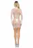 Ultra Net High Neck Mini Dress - Black Mesh, Long Sleeve, One Size
