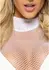 Ultra Net High Neck Mini Dress - Black Mesh, Long Sleeve, One Size