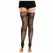 Leg Avenue Floral Lace Footless Tights Black - Elegant Stretch Design
