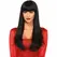 Leg Avenue Long Straight Black Wig with Fringe - Adjustable Fit