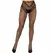 Leg Avenue French Cut Fishnet Stockings Black-Red, Heart Backseam, One Size