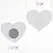 Secret Play WOW BOOBS! Heart-Shaped Holographic Body Covers Set 7.7x6.7cm