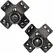 CalExotics Euphoria O-Ring Black Nipple Shields - Reusable, 7.5 cm