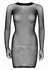 Plus Rhinestone Fishnet Gloved Mini Dress - Elegant Mesh, Hand-Laid Stones