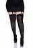 Plus Nylon Thigh Highs Over The Knee Stockings Black 1X-3X Leg Avenue