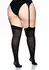 Plus Nylon Thigh Highs Over The Knee Stockings Black 1X-3X Leg Avenue