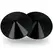 Coquette Chic Desire Elegant Black Metal Nipple Covers - Reusable Circles