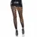 Leg Avenue One Size Leopard Lace Footless Tights with Net Panel