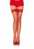 Leg Avenue Elastane Fishnet Stay Ups with Backseam Black Lace Top