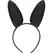 Coquette Chic Desire Vegan Leather Headband with Bunny Ears - Black