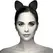 Coquette Chic Desire Vegan Leather Cat Ear Headband - Black, Adjustable