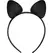 Coquette Chic Desire Vegan Leather Cat Ear Headband - Black, Adjustable