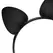 Coquette Chic Desire Vegan Leather Cat Ear Headband - Black, Adjustable