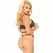 Leg Avenue 2-Piece Lace Bralette & Strappy G-String Set Black S/M