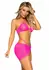 Elegant Moments Mesh Bra Top Set with Rhinestone Accents & Sarong, 3-Piece
