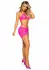 Elegant Moments Mesh Bra Top Set with Rhinestone Accents & Sarong, 3-Piece